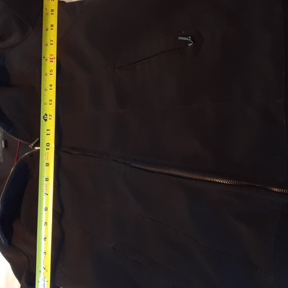 Jones New York M full zip Water Wind Resistant black fully lined Long jacket - Picture 8 of 10